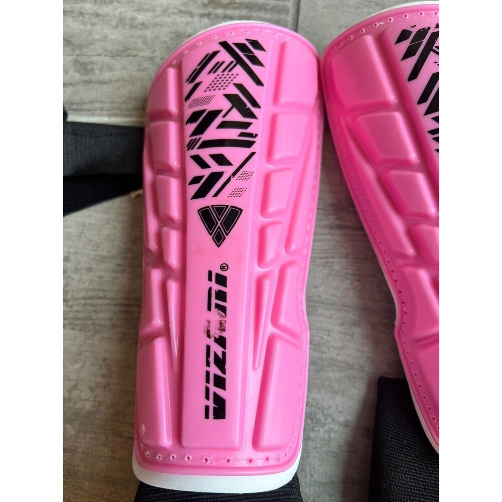 Vizari Malaga Pink Soccer Shin Guards Kids Youth Girls Adjustable Strap S 7.5" - Picture 7 of 13